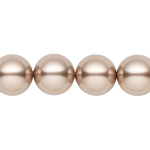 Pearl 100pk bronze, Swarovski&reg; 12mm round 5810