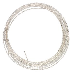 Wire, ParaWire&trade;, silver-plated copper, twisted square, 21 gauge. Sold per 15-foot section.