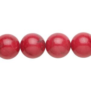 Howlite 1pkg1, round bead 15.5-16 inch 12mm