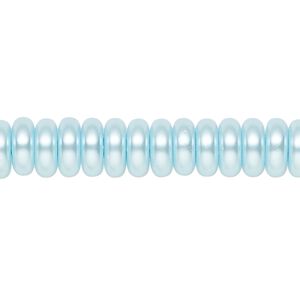 Pearl 1pk light blue, Celestial Crystal&reg; 8x3mm rondelle 15.5-16 inch