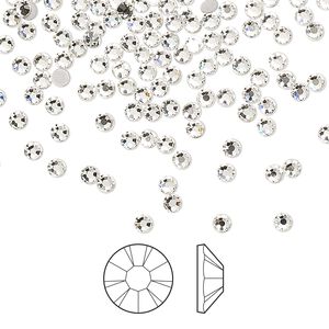 Flat back 1440pk crystal foil back, Preciosa MAXIMA Czech crystal hotfix rhinestone 2.3-2.5mm chaton rose round SS8