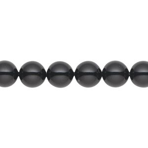 Pearl 50pk mystic black, Crystal Passions&reg; 8mm gemcolors round 5810