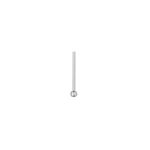 Head pin 1pkg100 sterling silver, 0.5 inch / 2mm ball tip, 21 gauge