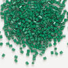 Seed bead, Dyna-Mites&trade;, glass, 1pkg40g, #11 2-cut hex, opaque pine green (774 11/0 2CUT) image number 0