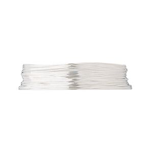 Wire, fine silver, dead-soft, round, 28 gauge. Sold per pkg of 5 feet.