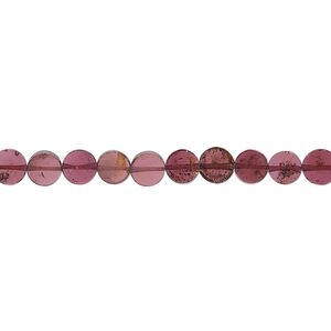 Garnet 1pkg1, hand-cut flat round bead 15.5-16 inch 4x1mm-5x2mm