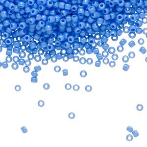 Seed bead, TOHO BEADS&reg;, glass, pkg/50g, #11 round, opaque periwinkle (TR-11-48L).