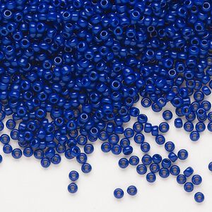 Seed bead, Dyna-Mites&trade;, glass, pkg/40g, #11 round, opaque navy blue, (737 11/0 RR).