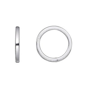 Jump ring 1pkg2 sterling silver, 18mm soldered closed round / square wire, 13 gauge / 13.8mm inside diameter