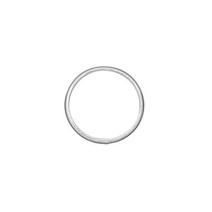 Jump ring 1pkg4 sterling silver, 16mm soldered closed round, 12 gauge / 13.5mm inside diameter