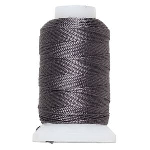 Thread, Purely Silk&trade;, dark grey, size FFF. Sold per 92-yard spool.