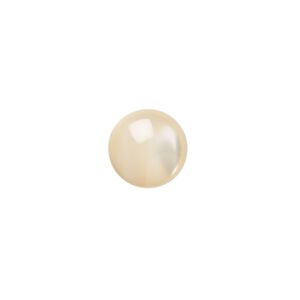 Cabochon, mother-of-pearl shell (natural), 10mm calibrated round. Sold per pkg of 4.