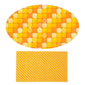 Adhesive sheet, My Style Deco Art&trade;, peel-off, resin and glue, orange ombre, 8 x 4-3/4 inch rectangle, 1.8mm thick. Sold individually.