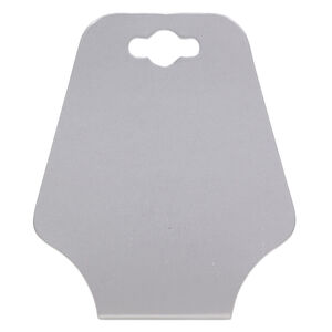 Necklace / bracelet card, adhesive and card stock, silver, 2-1/2 x 2 inches assembled. Sold per pkg of 100.