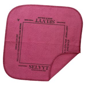 Polishing cloth, Selvyt&reg;, cotton, pkg/1, red, 10-inch square.