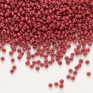 Seed bead, Preciosa Ornela Czech glass, pkg/500g, #11 rocaille, opaque terra intensive dyed brown chalkwhite, (16A18).