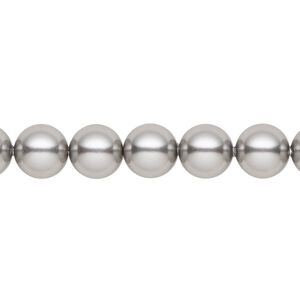 Pearl 250pk grey, Swarovski&reg; 8mm round 5810