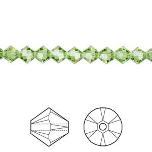 Bead 720pk peridot, Swarovski&reg; 5mm XILION bicone 5328