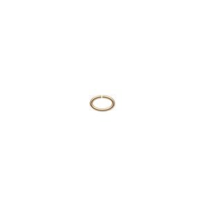 Jump ring 1pkg50 14Kt gold-filled, 5.5x3.5mm oval, 22 gauge / 4.1x2.3mm inside diameter