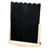 Display, chain and necklace, wood / velveteen / plastic, black and grey, 15 x 13 inches. Sold individually. image number 0
