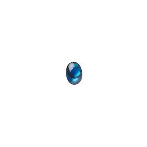 Cabochon, paua shell (dyed / coated), blue, 7x5mm calibrated oval, Mohs hardness 3-1/2. Sold per pkg of 10.