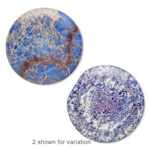 Magnesite 1pkg1, top-drilled puffed flat round focal 39-41mm