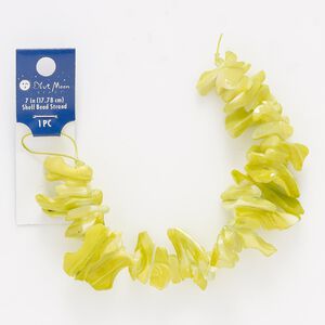 Mother-of-pearl shell 1pkg1, top-drilled frangia bead 7 inch lime green 10x5mm-39x15mm