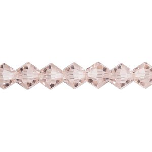 Bead 1pk transparent pink, Celestial Crystal&reg; 8mm bicone 15.5-16 inch