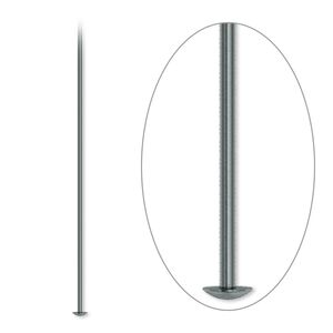 Head pin 1pkg1000 gunmetal-plated, 4 inch, 21 gauge brass