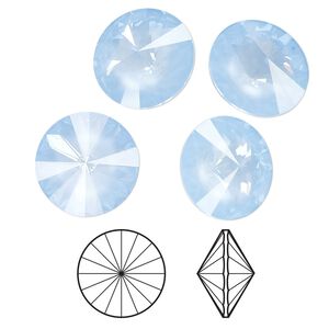 Chaton 4pk crystal sky ignite, Crystal Passions&reg; 14mm rivoli 1122