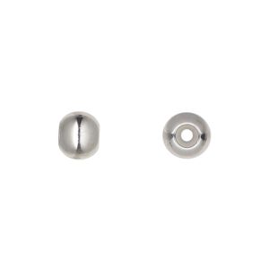 Bead keeper 1pkg4 stainless steel, 8mm round, silicone / clear