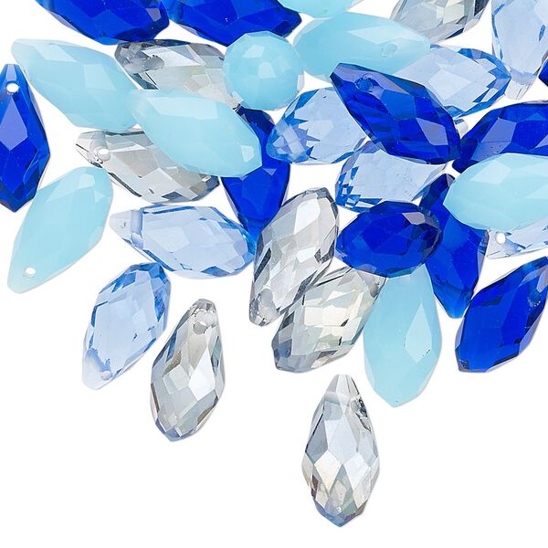 Briolette mix 40pk blue, Celestial Crystal&reg; 12x6mm drop image number 0