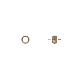 Bead 1pkg100 brass-plated, 5x3mm rondelle, brass antique