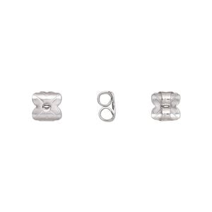 Earnut 1pkg20, 6x6mm clover, stainless steel 10 pair