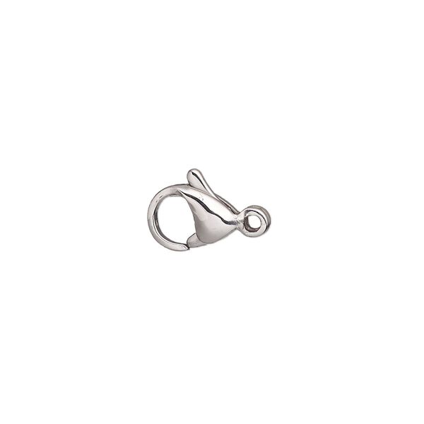 Clasp lobster claw 1pkg10, 10x6mm, stainless steel 1-strand image number 0