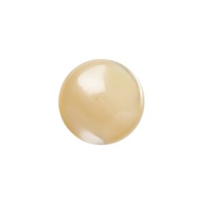Cabochon, mother-of-pearl shell (natural), 16mm calibrated round. Sold individually.