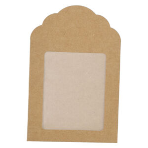 Necklace and earring hanger envelope, kraft paper and PET plastic, 6x4 inches with window. Sold per pkg of 10.