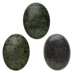 Russian serpentine 1pkg2, calibrated oval cab natural 30x22mm