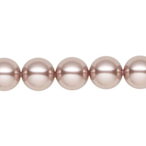 Pearl 1pkg25 vintage rose, Crystal Passions&reg; 10mm round 5810