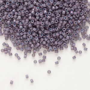 Seed bead, Delica&reg; 1pkg7.5g glass, #11 round, opaque mulberry / outside dyed (DB-0662)