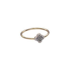 Ring, gold-finished sterling silver and cubic zirconia, clear and black, 8mm wide, size 10. Sold individually.