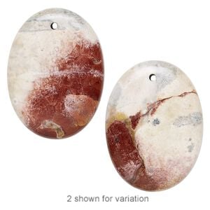 Sky eye jasper 1pkg1, flat oval focal natural 40x30mm