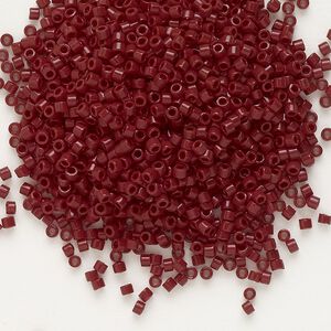 Seed bead, Delica&reg;, glass, pkg/50g, #11 round, opaque currant (DB-1134).