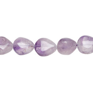 Amethyst 1pkg1, puffed triangle bead natural, 13 inch 7-11mm