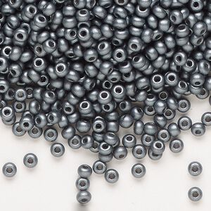 Seed bead, Preciosa Ornela Czech glass, pkg/500g, #8 rocaille, opaque PermaLux dyed black chalkwhite, (22022).