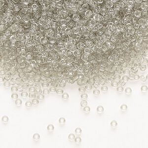 Seed bead, Miyuki, glass, pkg/25g, #11 rocaille, transparent taupe (RR-2412).