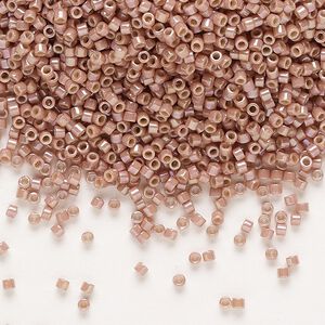 Seed bead, Delica&reg;, glass, pkg/50g, #11 round, opaque glazed beige (DB-2271).