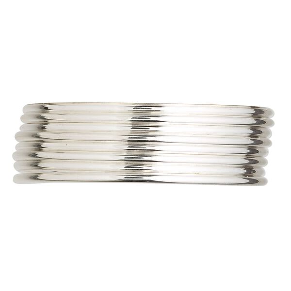 Wire, Argentium&reg; silver, full-hard, round, 12 gauge. Sold per pkg of 5 feet. image number 0