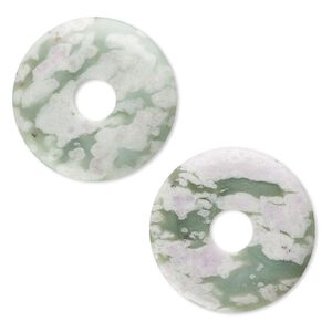 Peace "jade" 1pkg2, donut focal natural 40mm