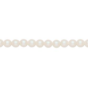 Pearl 500pk pearlescent white, Swarovski&reg; 4mm round 5810